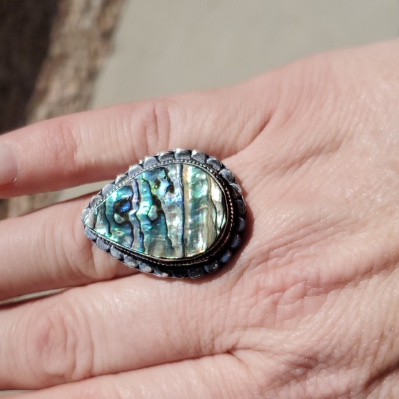 New Abalone Shell 925 Silver Ring. - Picture 11 of 13
